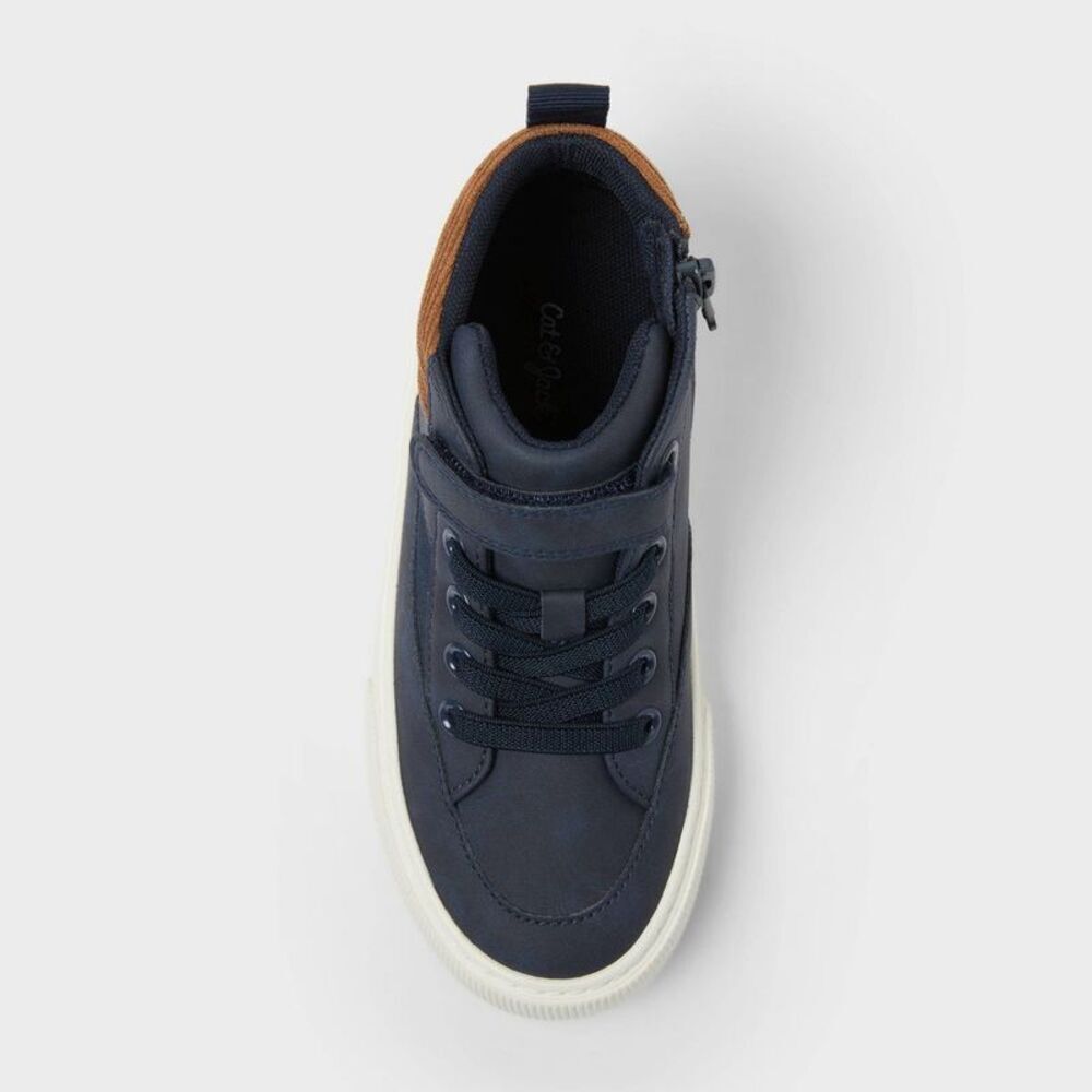 Kids' Robert Sneaker Boots - Cat & Jack Navy Blue 3 - Picture 3 of 4